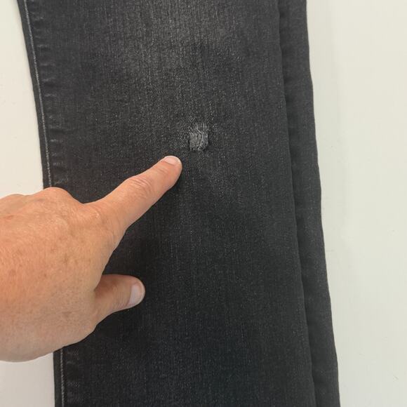 *Uniqlo Jeans Mens 34X32 Black Denim Straight Leg Dark Wash Stretch - Picture 5 of 11